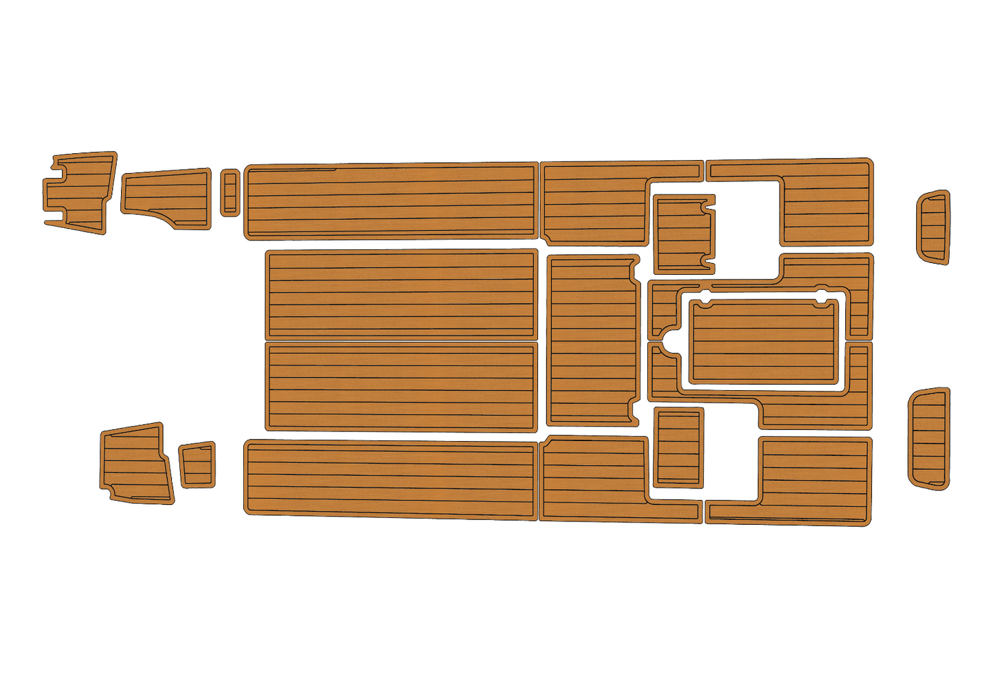 2015-2019 Caribbran 2300 Cockpit Swim platform 1/4"6mm EVA foam faux MAT floor
