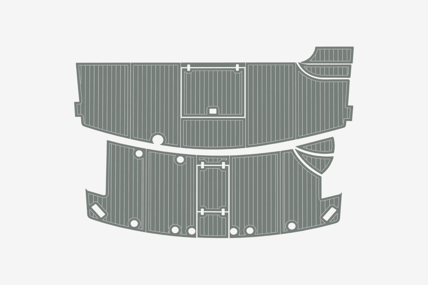 2004 Grand Alaskan 65 Cockpit Swim platform 1/4"6mm EVA Foam carpet marine floor