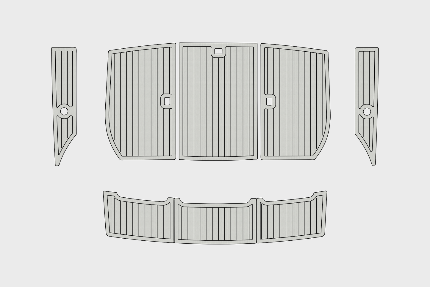 1990-1992 Carver 28 Aft Cabin Cockpit Swim platform 1/4"6mm EVA Foam fuax floor