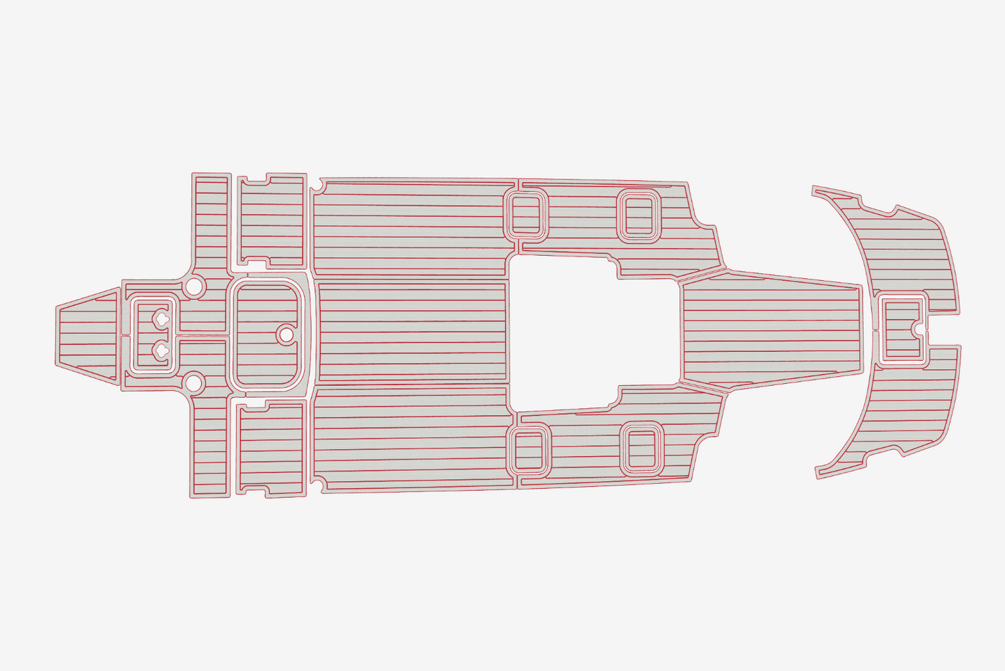 2013-2015 Carolina Cat 2300 CC Cockpit bow 1/4"6mm EVA Foam carpet marine floor