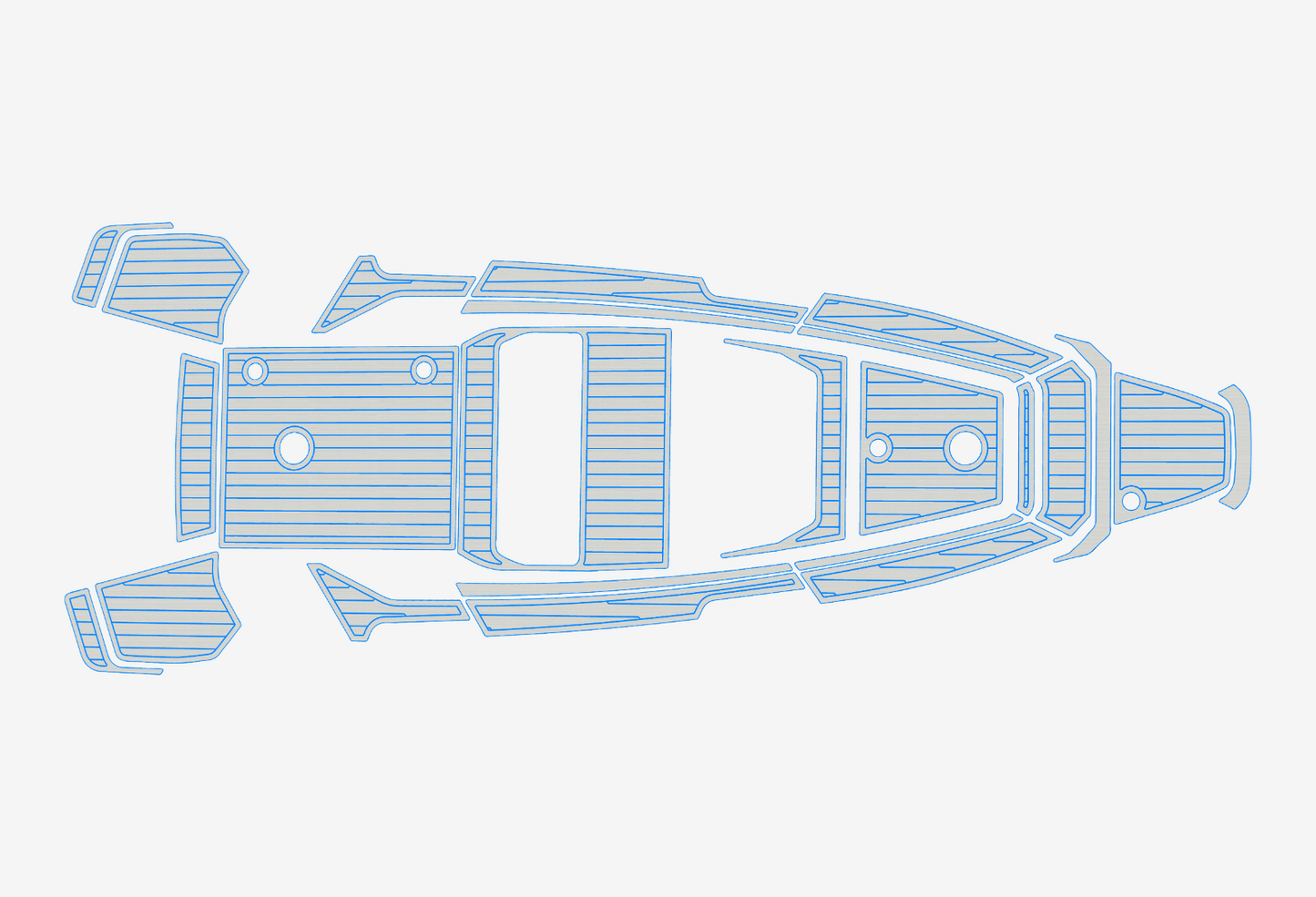 2022 axopar 22 Cockpit Swim platform 1/4"6mm EVA Foam floor
