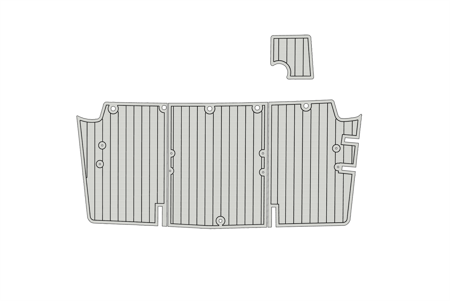 2021 CHAPARRAL 230 SUNCOAST Swim platform 1/4"6mm EVA foam faux mat floor