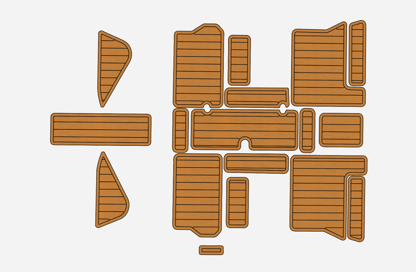 2018 Cobra 280 Spor Cockpit 1/4" 6mm EVA Teak Deck faux floor