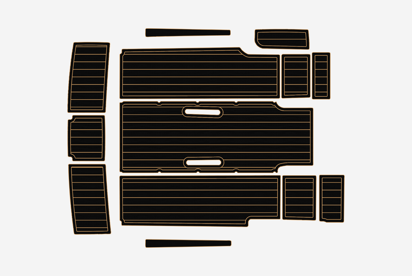 2002-2004 Formula Fastech Cockpit Swim platform 1/4" 6mm EVA faux teak mat Floor