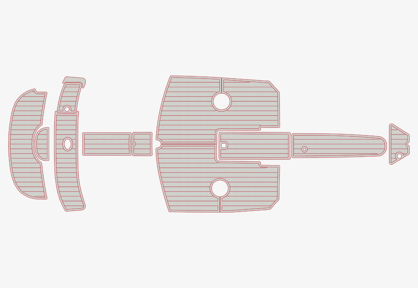 2003-2009 Cobalt 220 Cockpit Swim platform bow 1/4"6mm EVA foam faux MAT floor