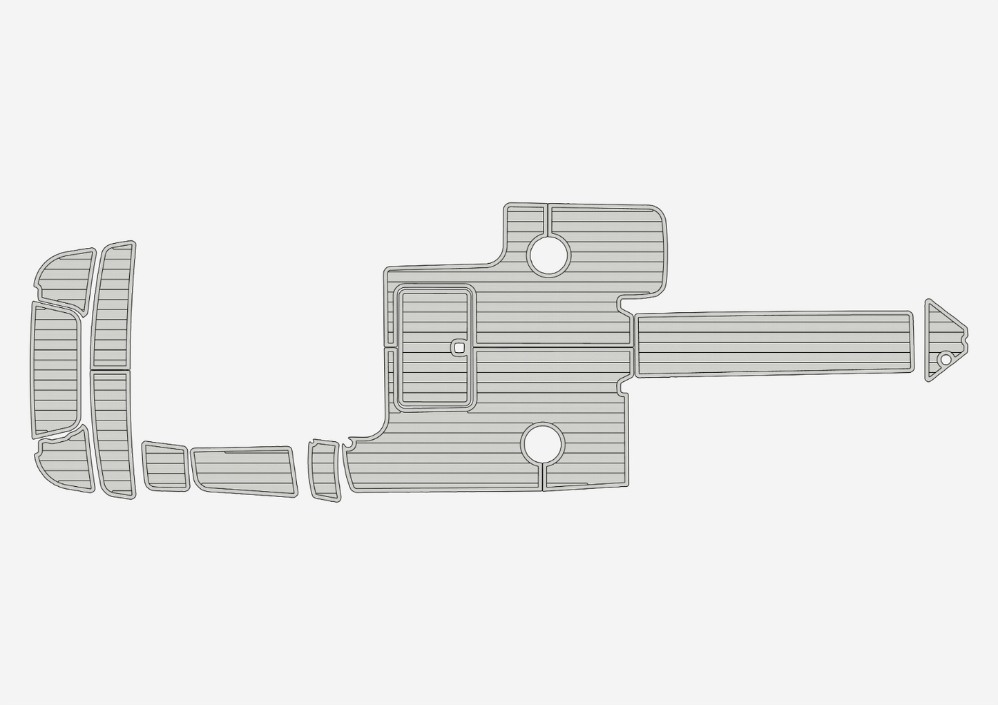 2011-2014 Cobalt 232 WSS Cockpit Swim platform 1/4"6mm EVA foam faux mat floor