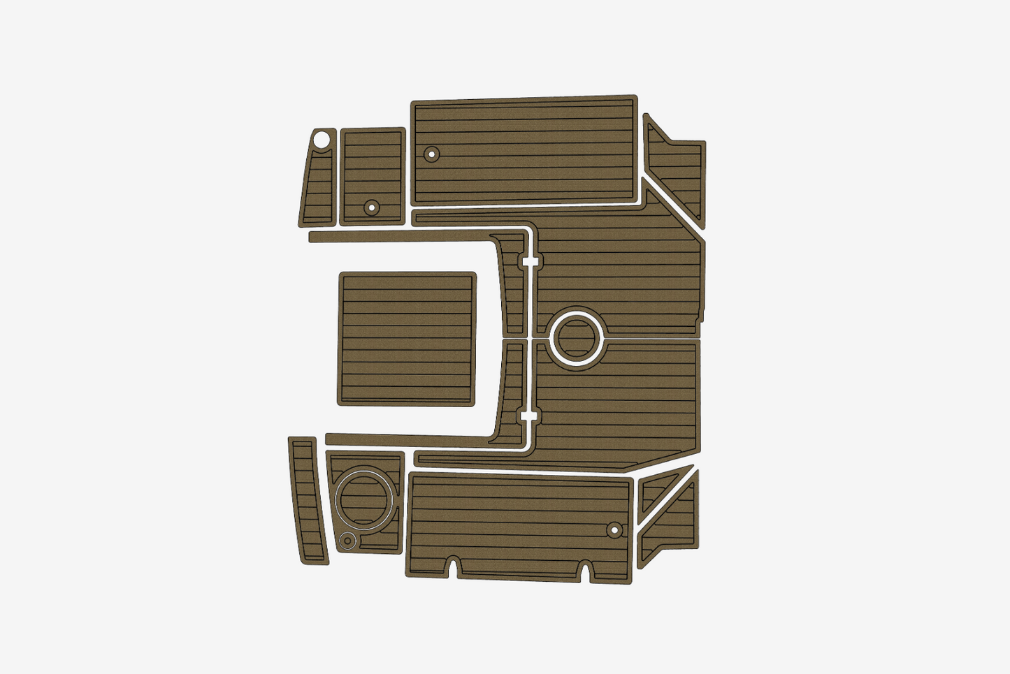 Bayliner Trophy 2159 Anti-slip mat Custom EVA faux teak marine deck flooring