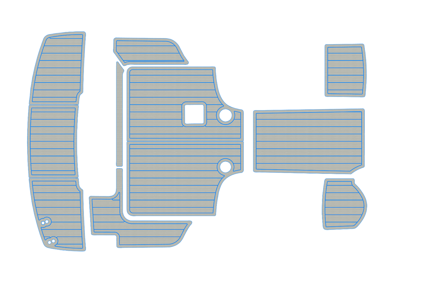 2008-2013 Bayliner 266 EC Anti-slip mat Custom EVA marine deck flooring