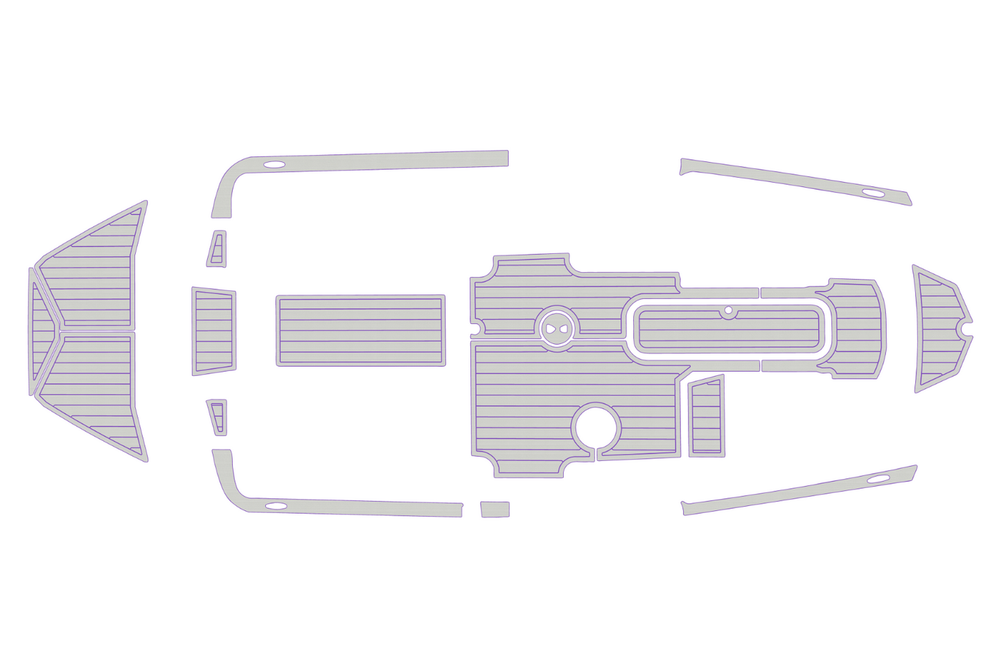 2019-2023 Bayliner HeyDay WT2DC Cockpit Swim platform Bow 1/4"6mm EVA foam floor