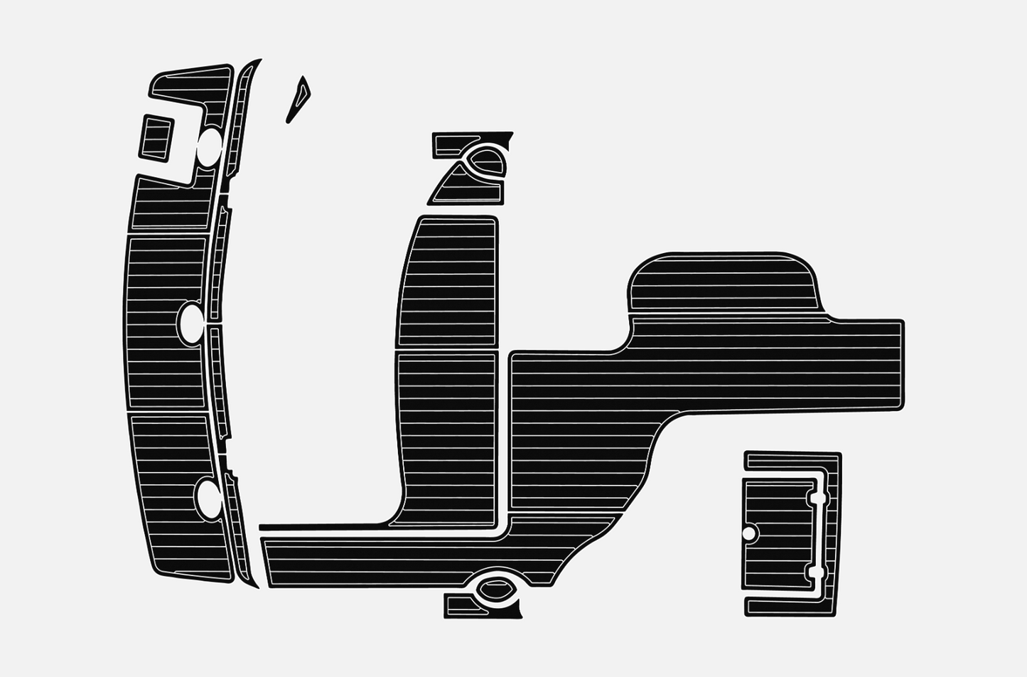 2000-2005 Rinker 310 Fiesta Vee Cockpit Swim platform 1/4"6mm EVA Faux floor