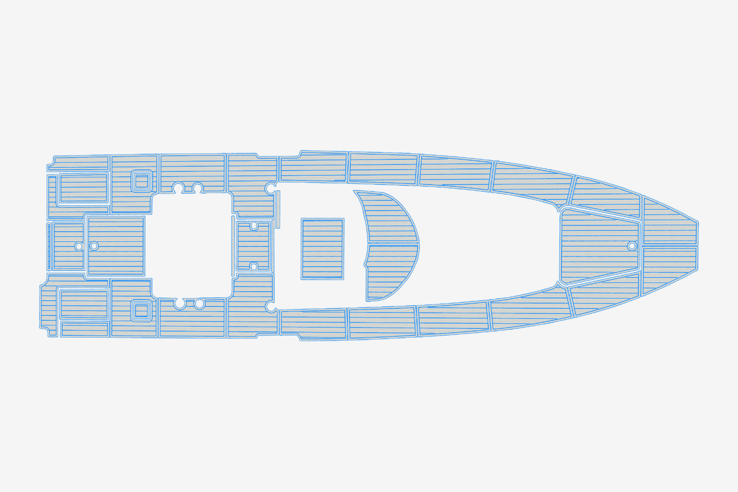 2022 Contender 39 FA Cockpit 1/4"6mm EVA Foam carpet marine faux mat floor