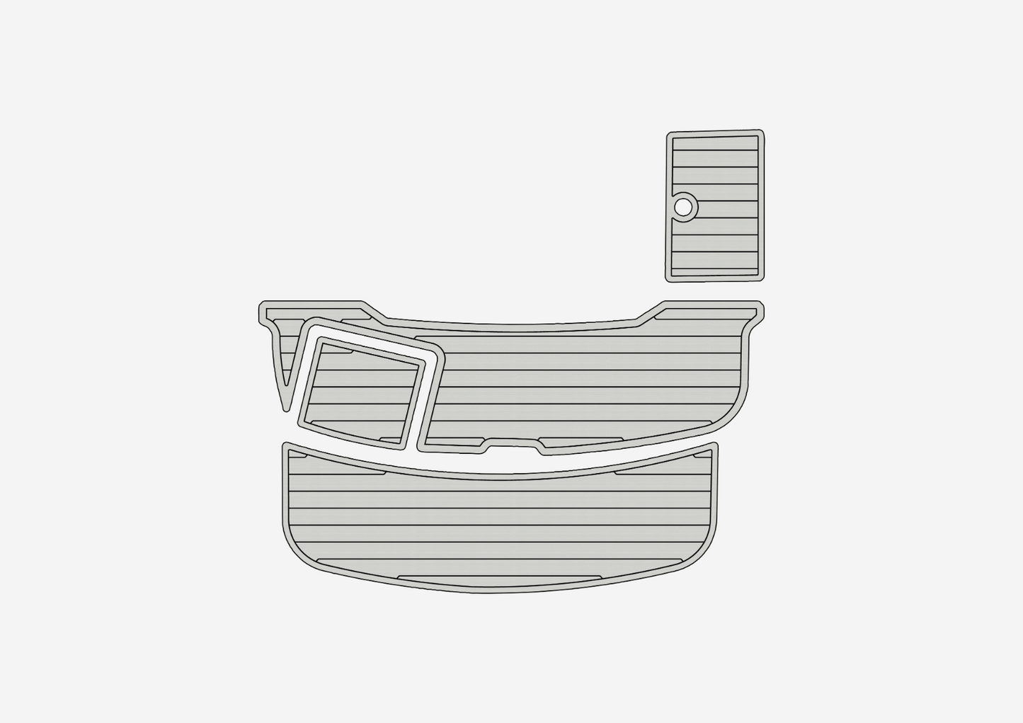 2002-2007 Cobalt 240 sp Cockpit Swim platform 1/4" 6mm EVA faux teak mat Floor