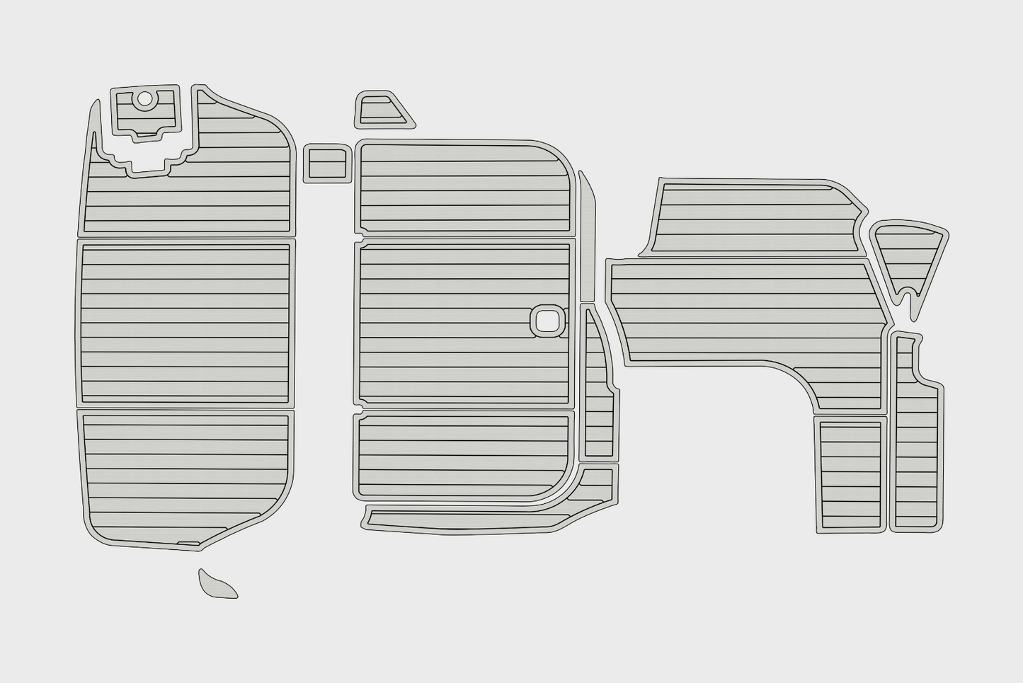 1998-2001 Regal 2760 Commodore Cockpit Swim platform 1/4" 6mm EVA faux mat Floor