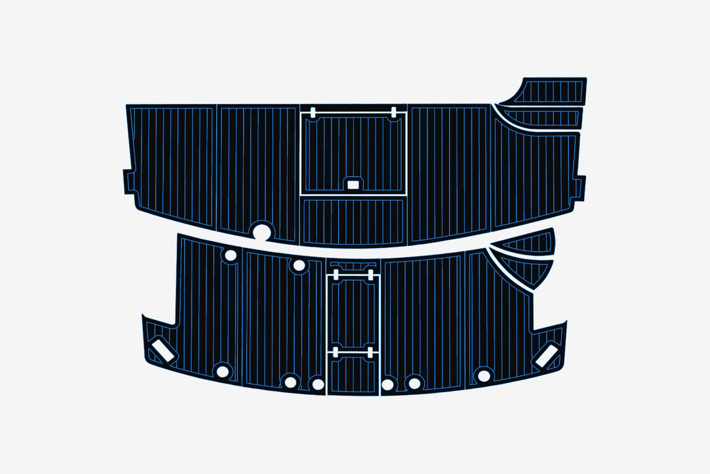 2004 Grand Alaskan 65 Cockpit Swim platform 1/4"6mm EVA Foam carpet marine floor