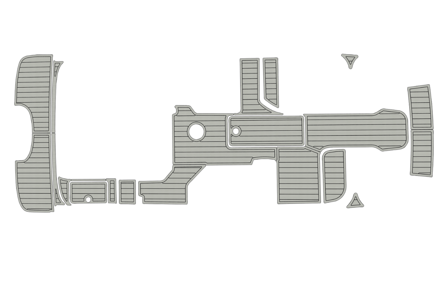 2019-2023 Bayliner vr6 Cockpit Swim platform 1/4" 6mm EVA faux teak mat Floor