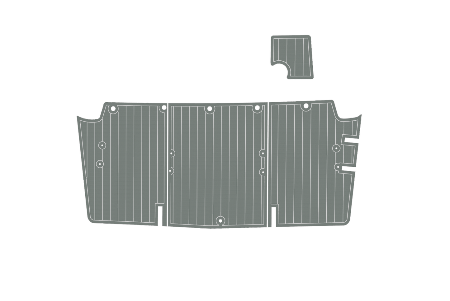1996-2002 Bayliner 2855 Custom Cockpit Swim platform 1/4"6mm EVA foam faux floor