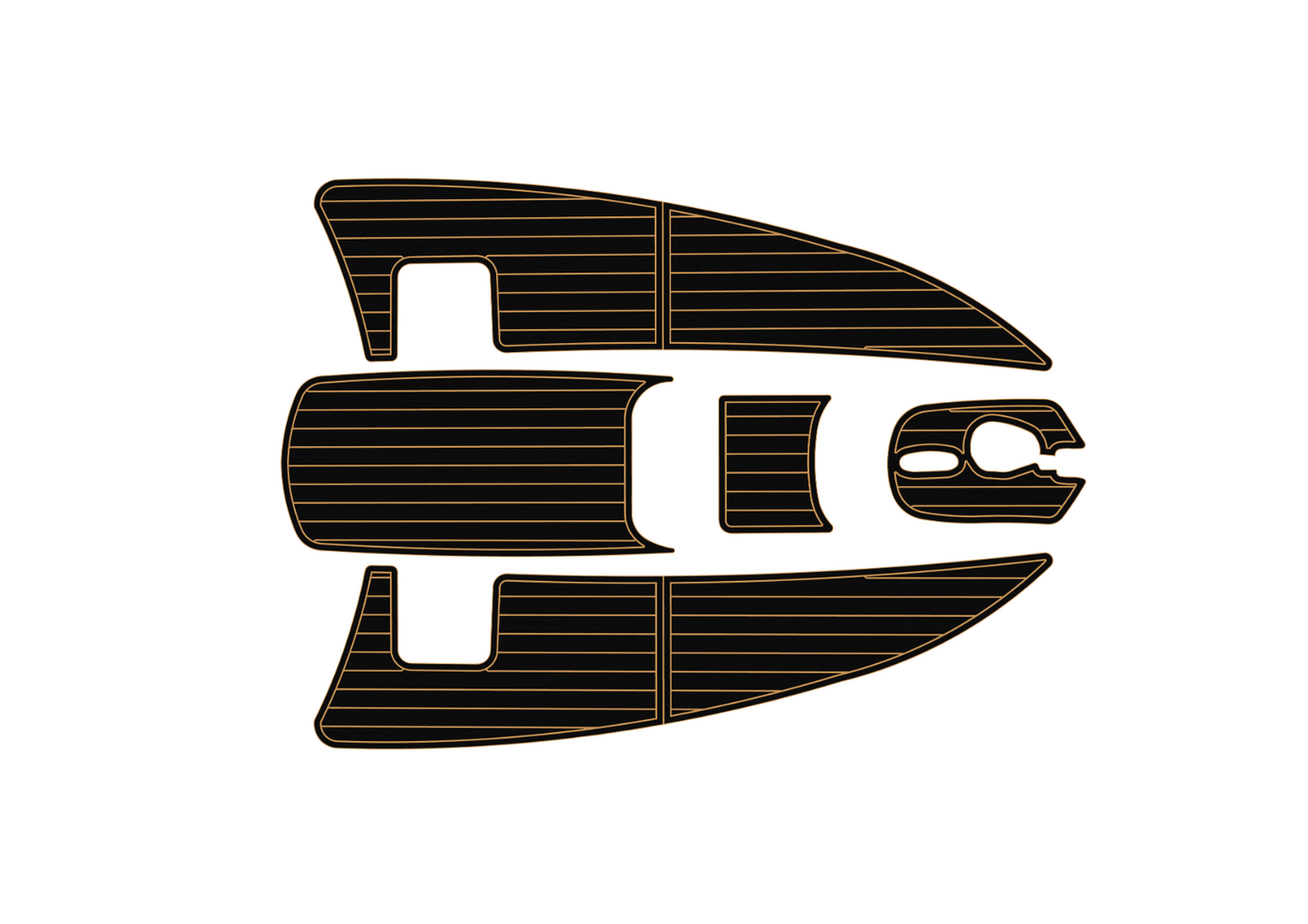 2000-2009 Bayliner 2855 Upper Deck Cockpit 1/4" 6mm EVA faux teak mat floor