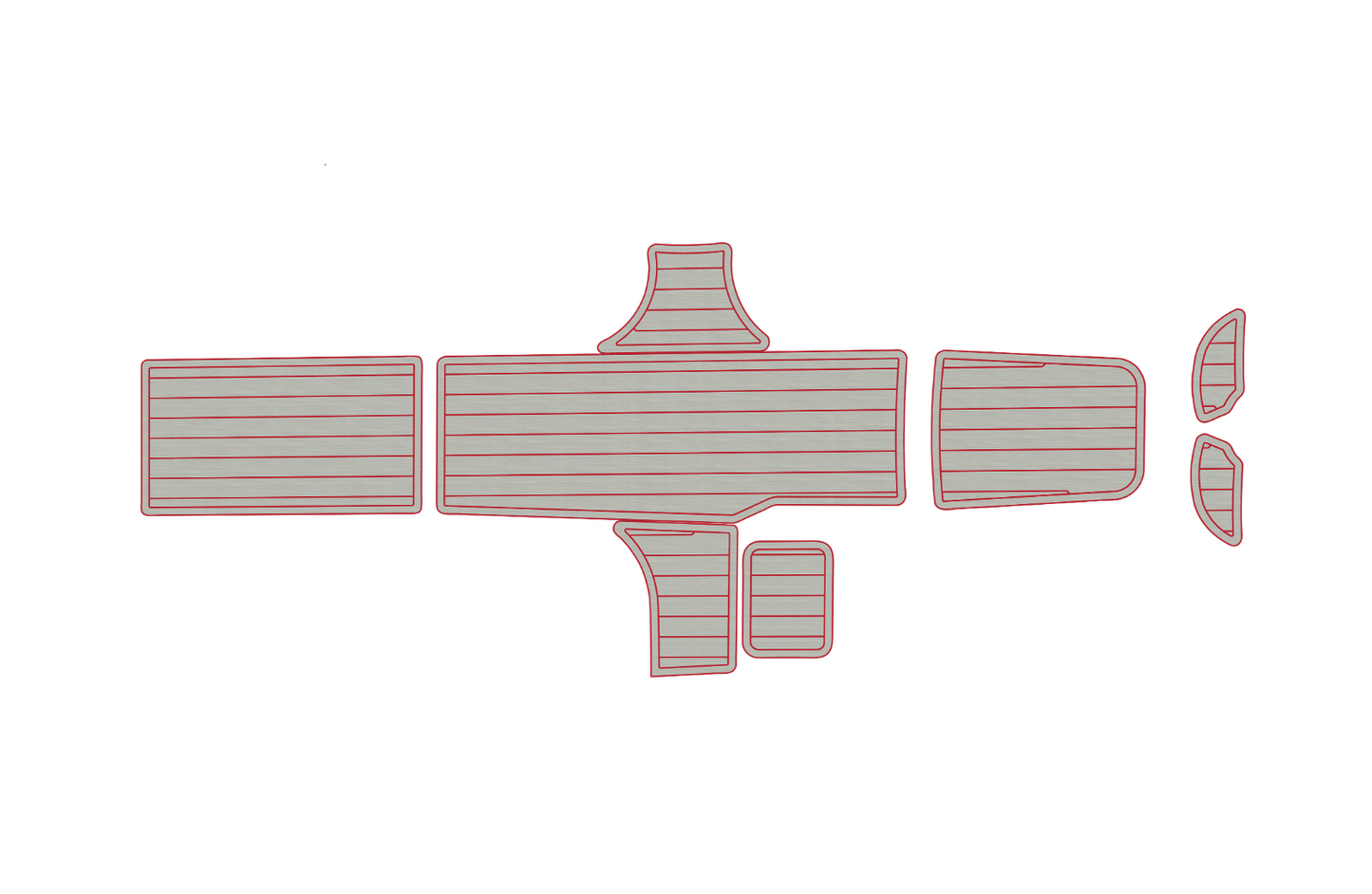 2015-2017 Bayliner Element XL Cockpit Swim platform 1/4" 6mm EVA faux teak Floor