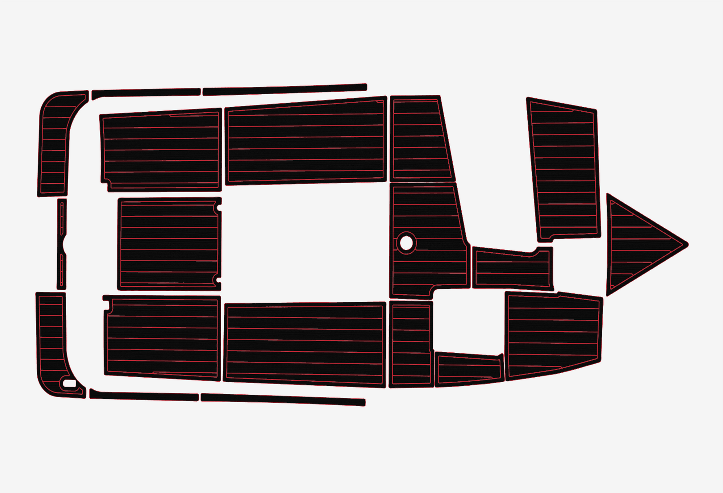 1998-2003 Malibu Response Cockpit Swim platform 1/4" 6mm EVA teak foam Floor