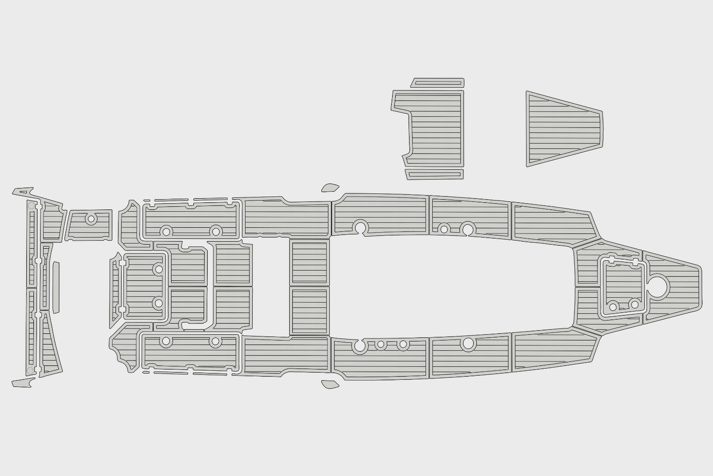 2015-2017 Nor Tech 390 Sport C C Cockpit Swim platform 1/4"6mm EVA floor