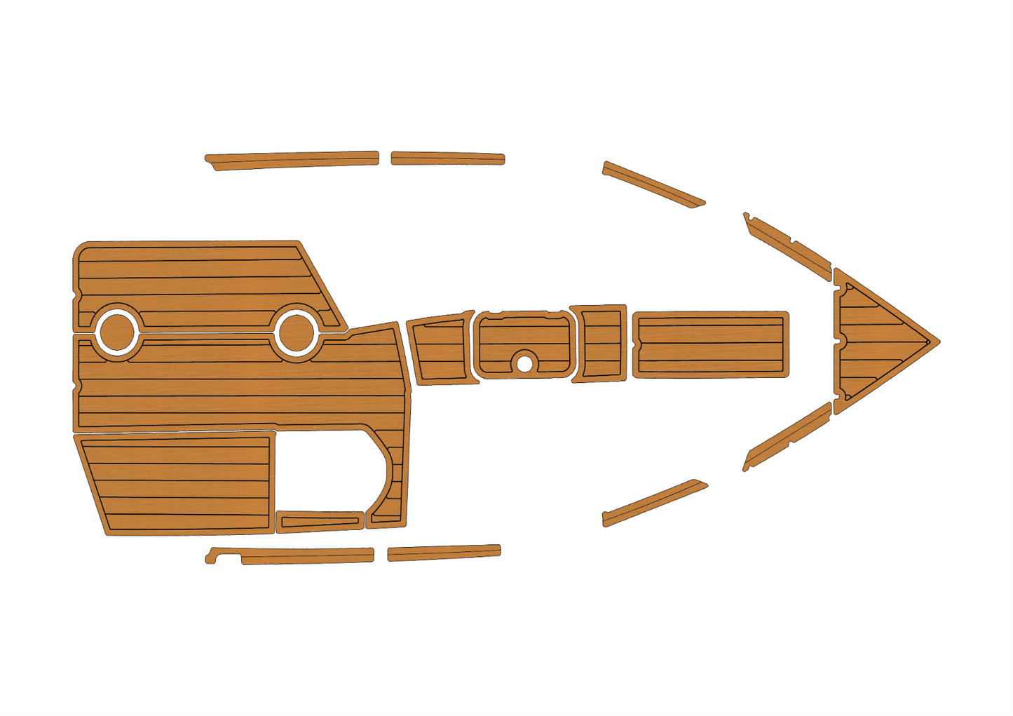 2000-2006 Centurion ELITE Anti-slip Custom EVA teak marine deck flooring
