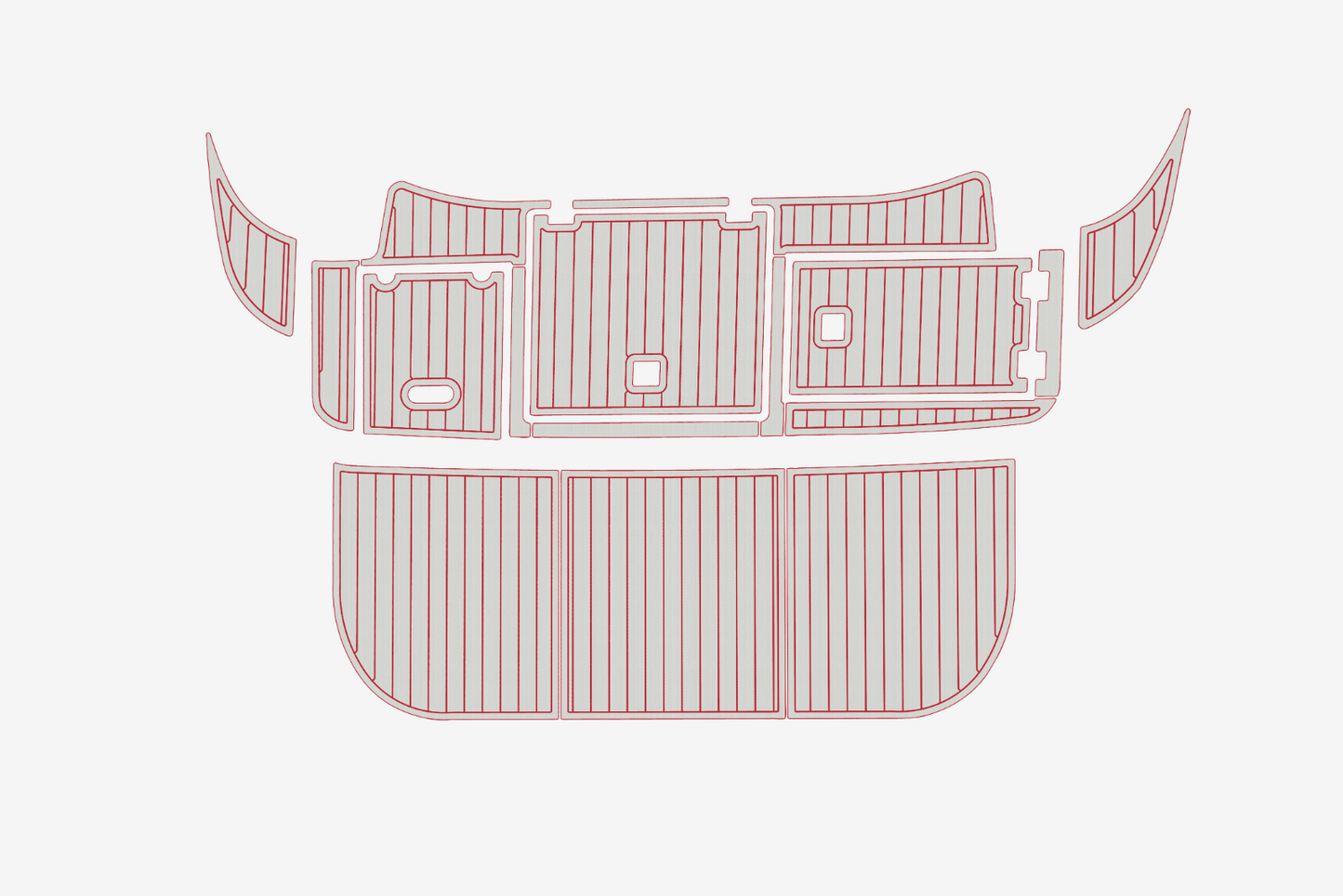 2000-2002 Cruisers Yacht 3672 Cockpit Swim platform 1/4"6mm EVA Foam faux floor
