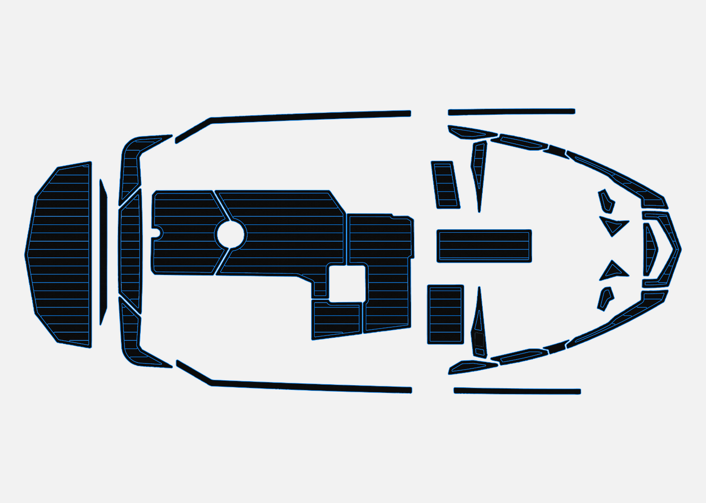 2018-2019 Supreme S224 Cockpit Swim platform bow 1/4"6mm EVA foam faux mat floor