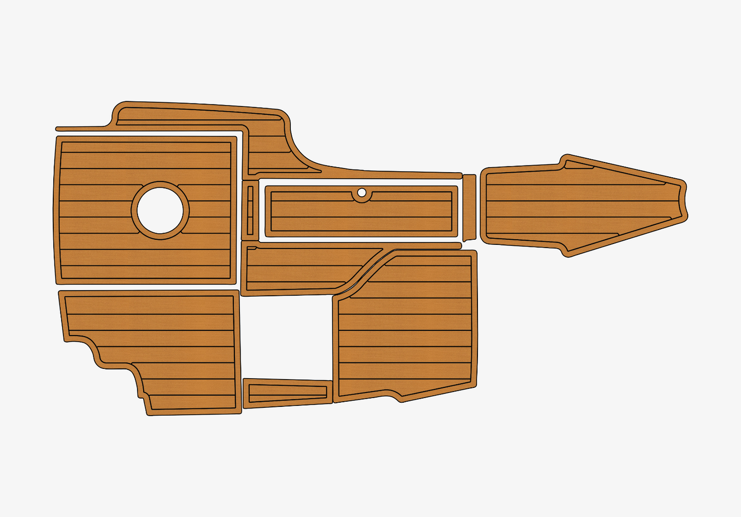2002 Mastercraft XStar Cockpit Swimming platform faux teak floor 1/4" mat FLOOR