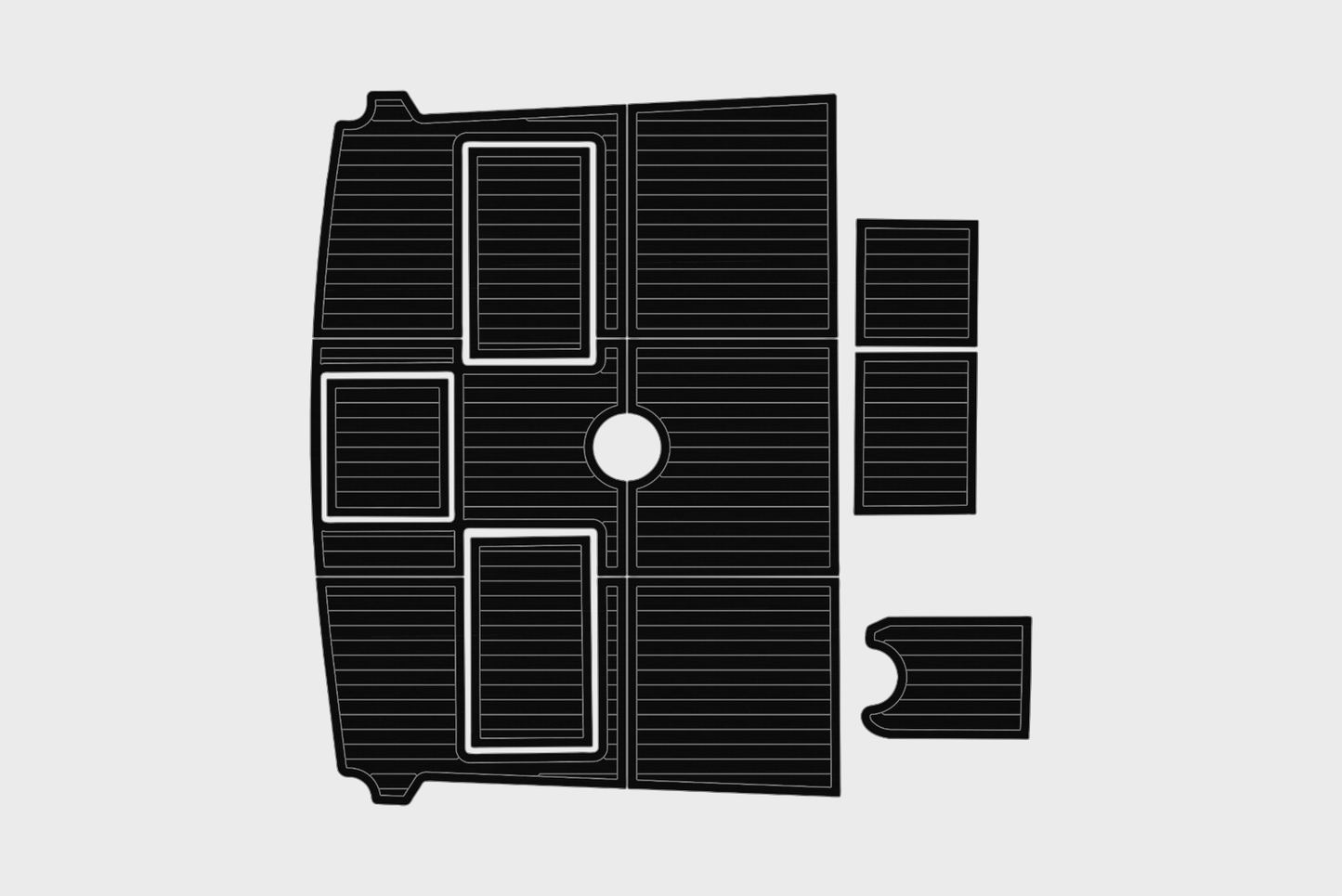 1989-1991 Buddy Davis 47 SF Cockpit 1/4"6mm EVA Foam carpet marine floor