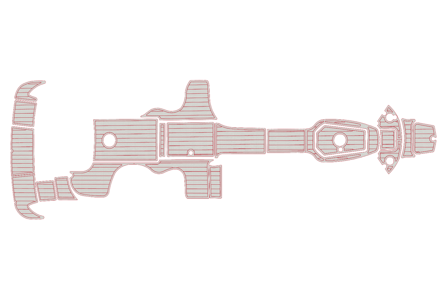 2002-2007 Sea Ray 270 Sundeck Cockpit Swim platform 1/4"6mm EVA foam faux floor