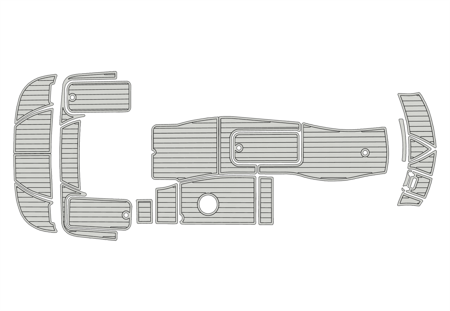 2008-2013 Bayliner SD217 Cockpit Swim platform bow 1/4"6mm EVA foam faux floor
