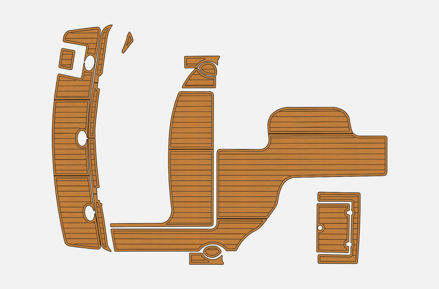 2000-2005 Rinker 310 Fiesta Vee Cockpit Swim platform 1/4"6mm EVA Faux floor