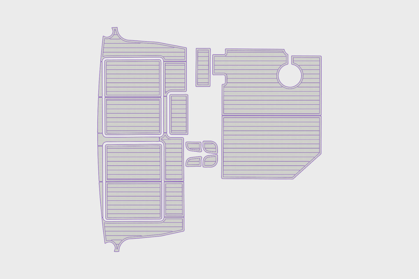 1996-2002 Bayliner 3988 Command Bridge Cockpit 1/4"6mm EVA foam faux MAT floor