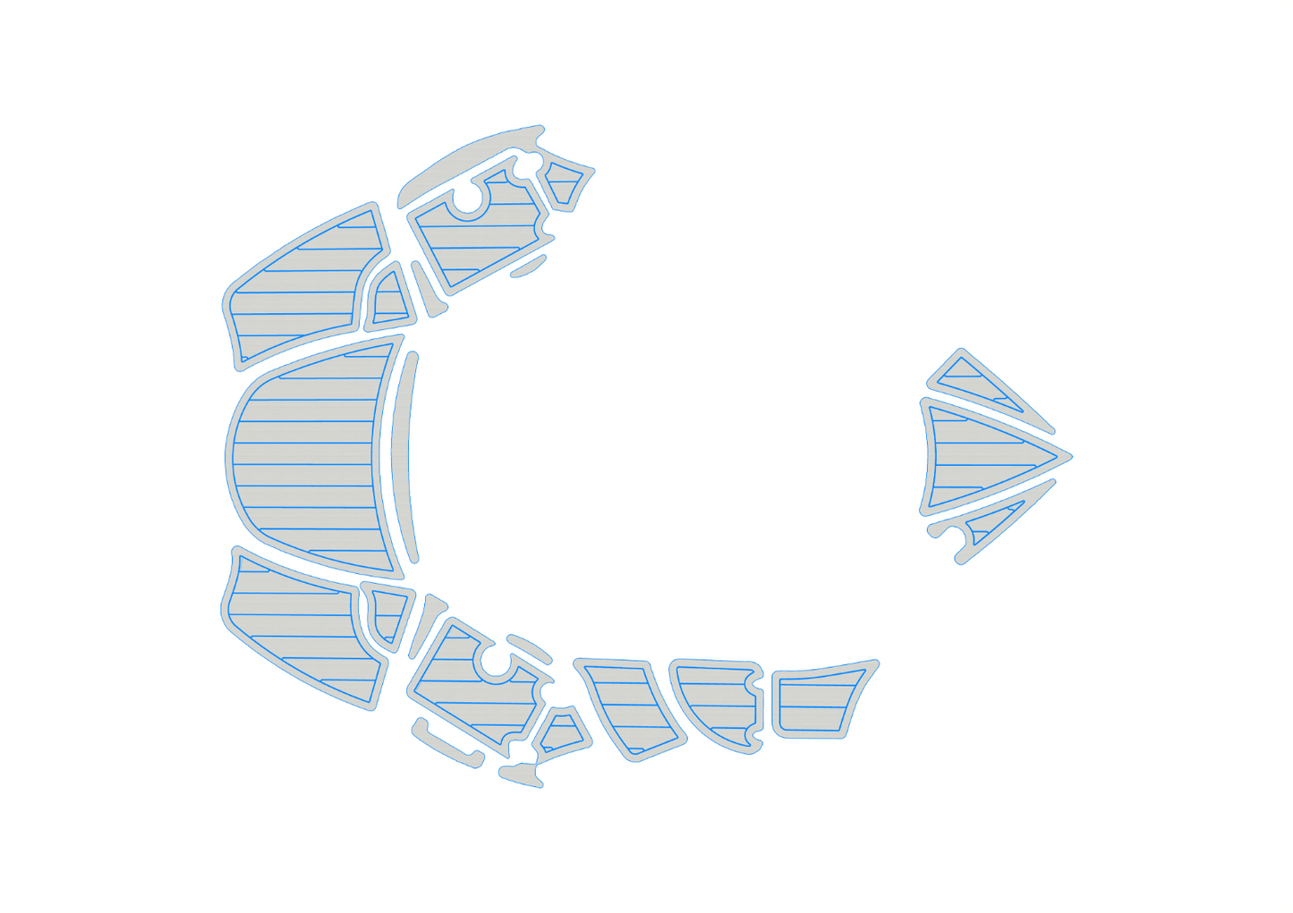 2008-2011 Azure 298 Swim platform bow 1/4"6mm EVA foam faux floor