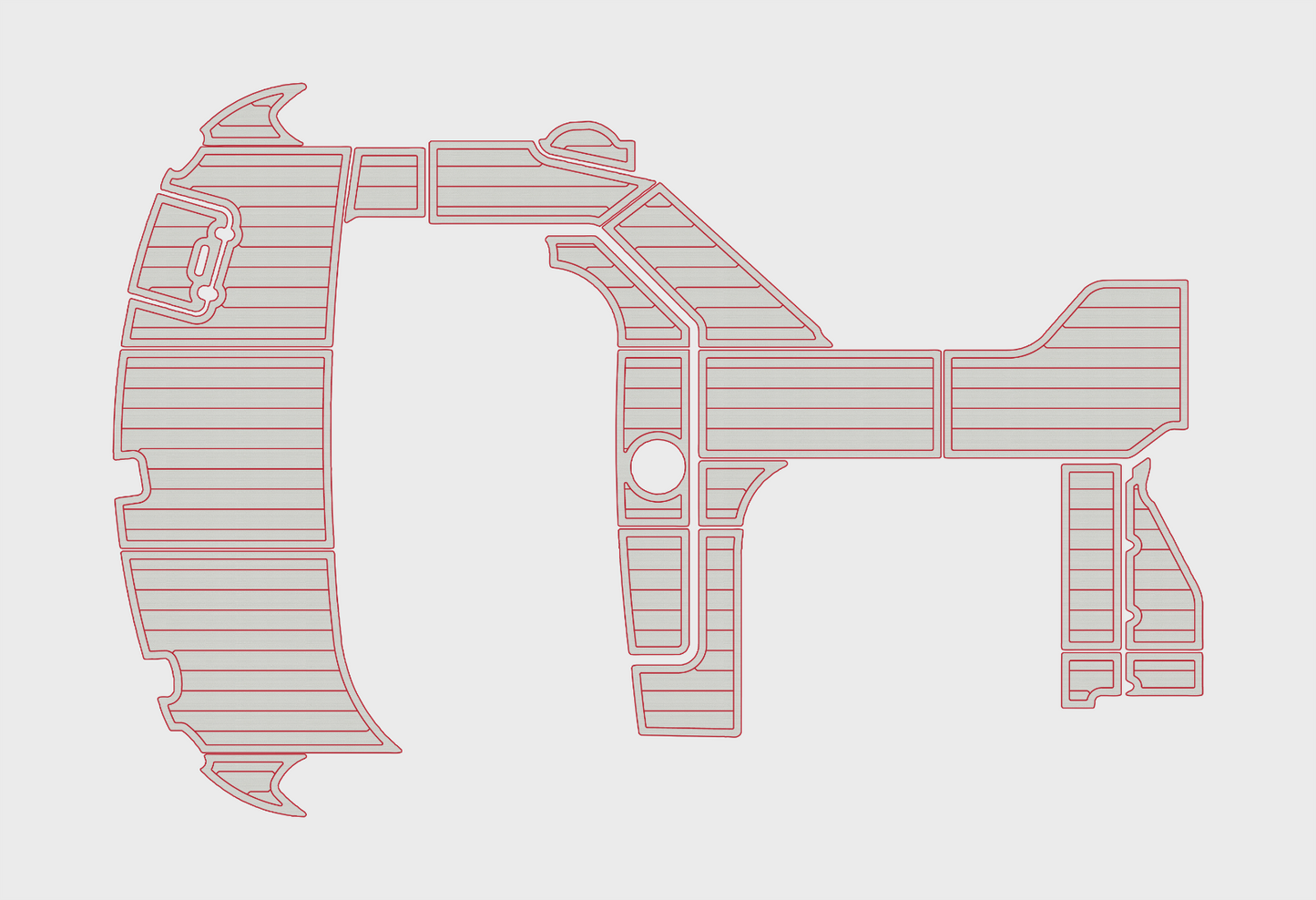 2009-2015 Rinker 340 Express Cruiser Cockpit Swim platform 1/4"6mm EVA mat floor