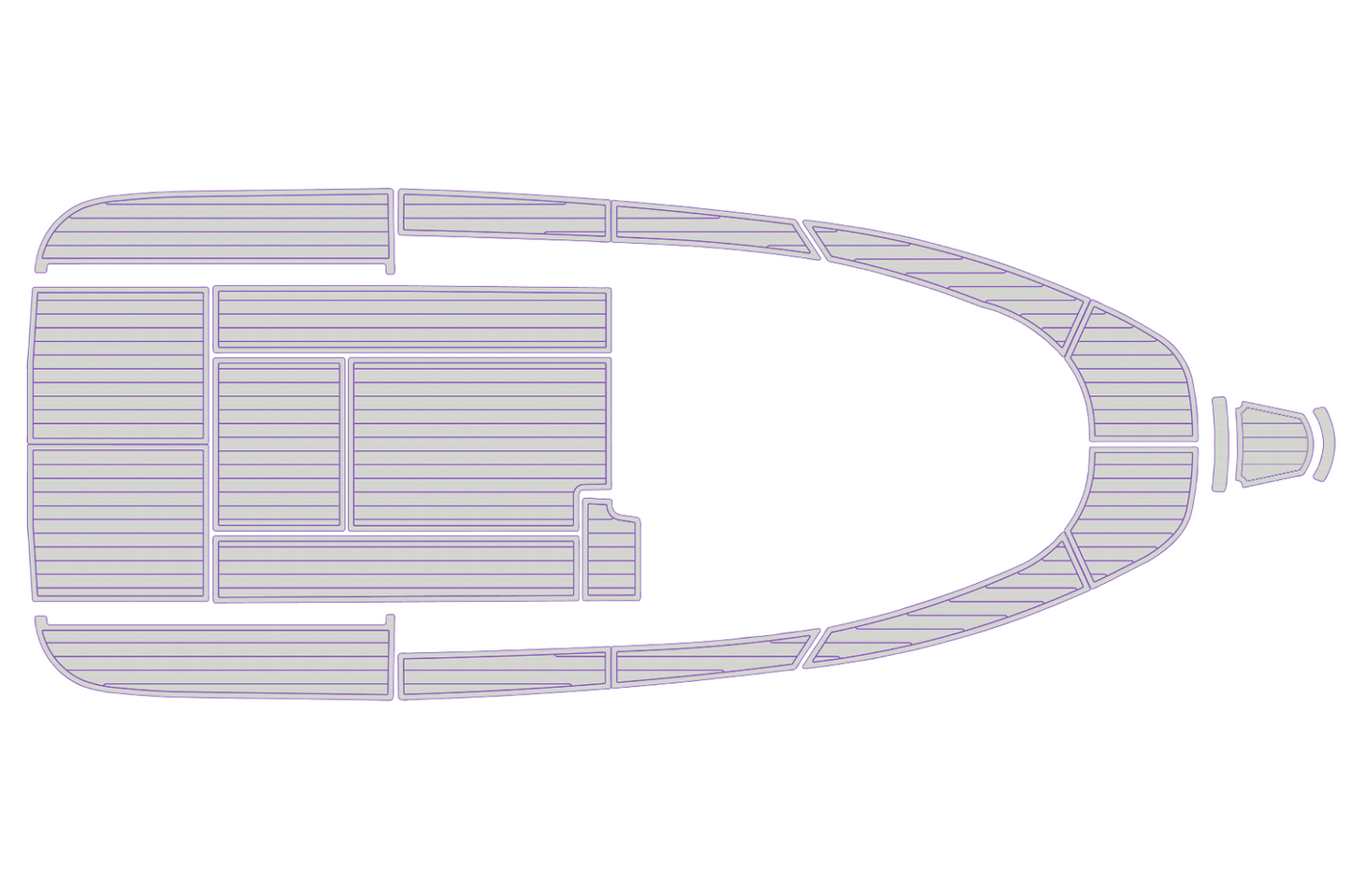 2000-2009 Aquador 25 WA Cockpit Swim platform bow 1/4"6mm EVA foam faux floor