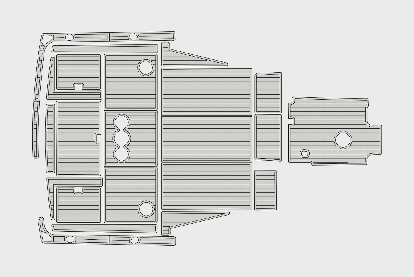1989-1990 Tiara 33 open Cockpit 1/4"6mm EVA Foam floor