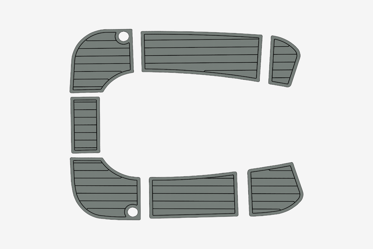 2004-2009 Hunter 33 Cockpit 1/4"6mm EVA Foam carpet marine floor