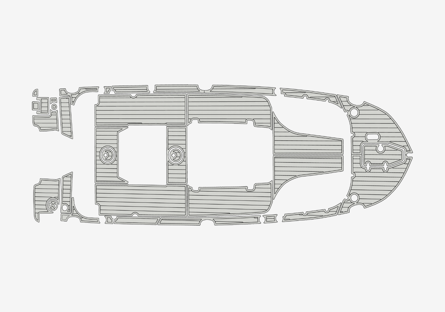 2022-2023 Sea Hunt 25 Escape Cockpit Swim platform bow 1/4"6mm EVA Foam floor