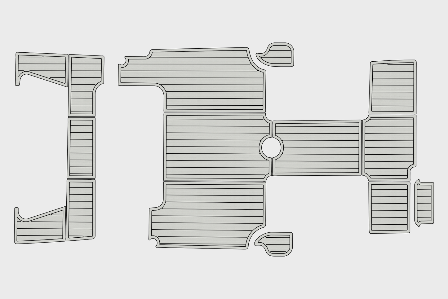 2005-2006 Pursuit 2570 Offshore Cockpit Swim platform 1/4"6mm EVA Foam mat floor