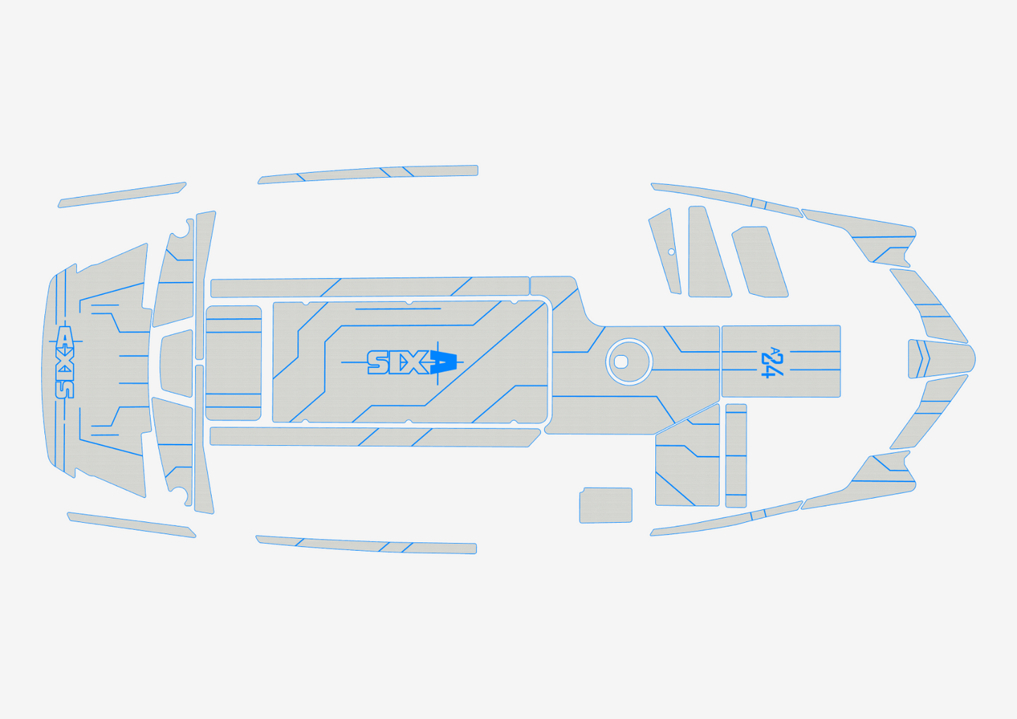 2018-2020 AIXS A24 Cockpit Swim platform 1/4"6mm EVA Foam faux mat floor