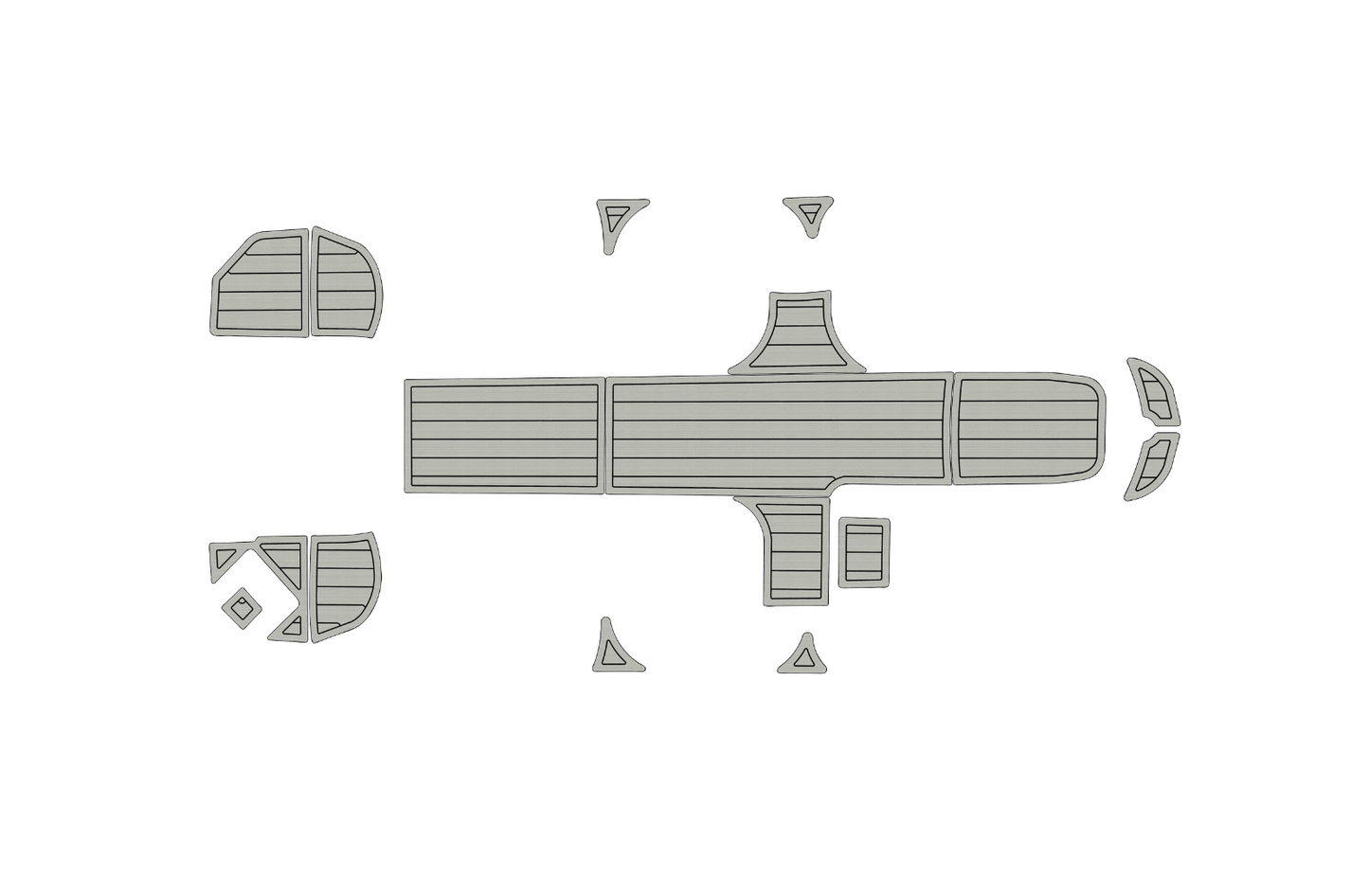 2017-2023 Bayliner Element E18 Cockpit Swim platform Bow 1/4"6mm EVA foam floor