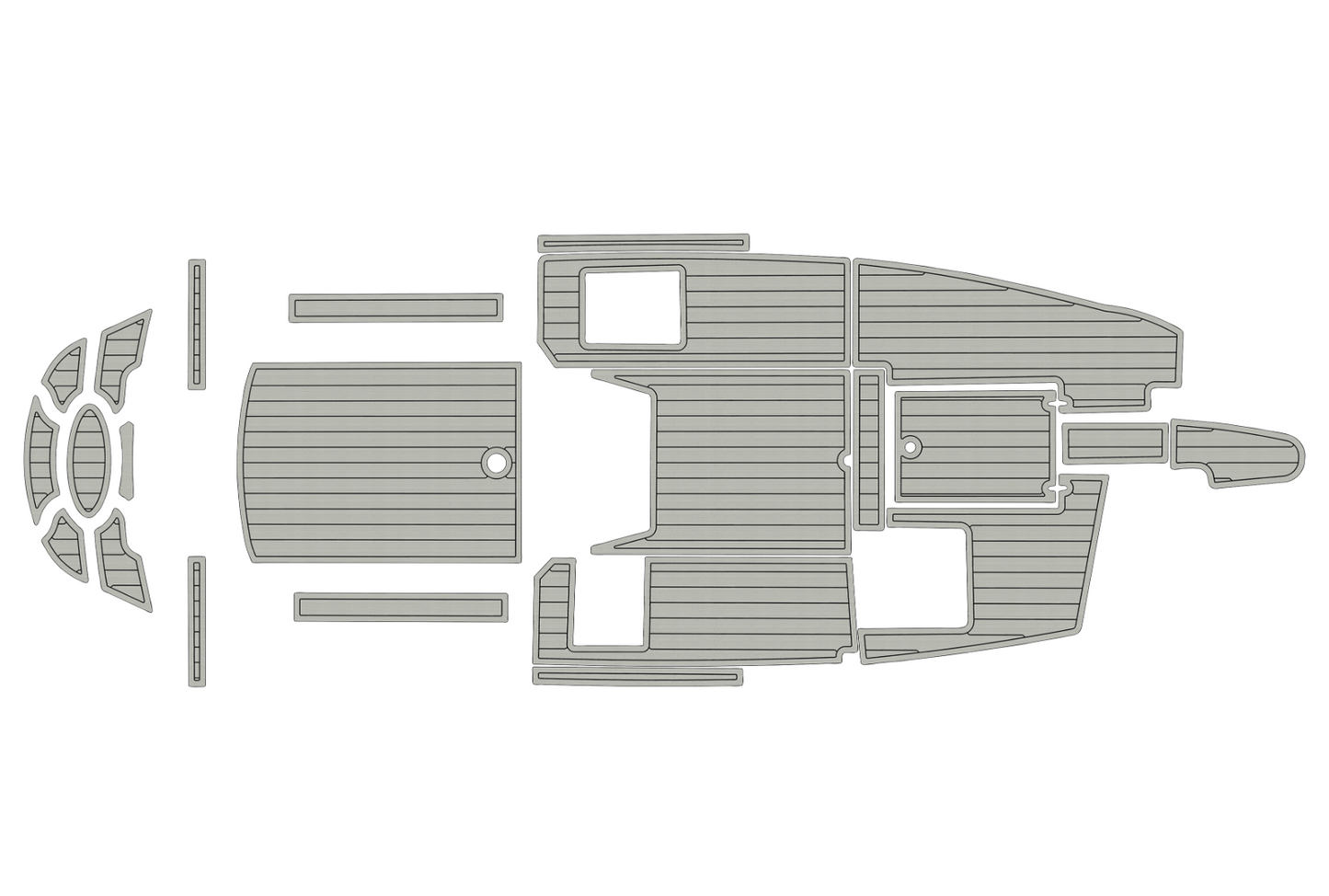 2004 NAUTIQUE 210 Cockpit Swim platform 1/4"6mm EVA Faux foam floor
