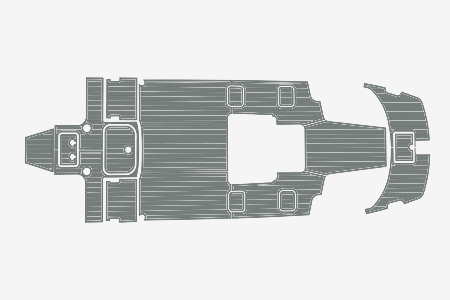 2013-2015 Carolina Cat 2300 CC Cockpit bow 1/4"6mm EVA Foam carpet marine floor