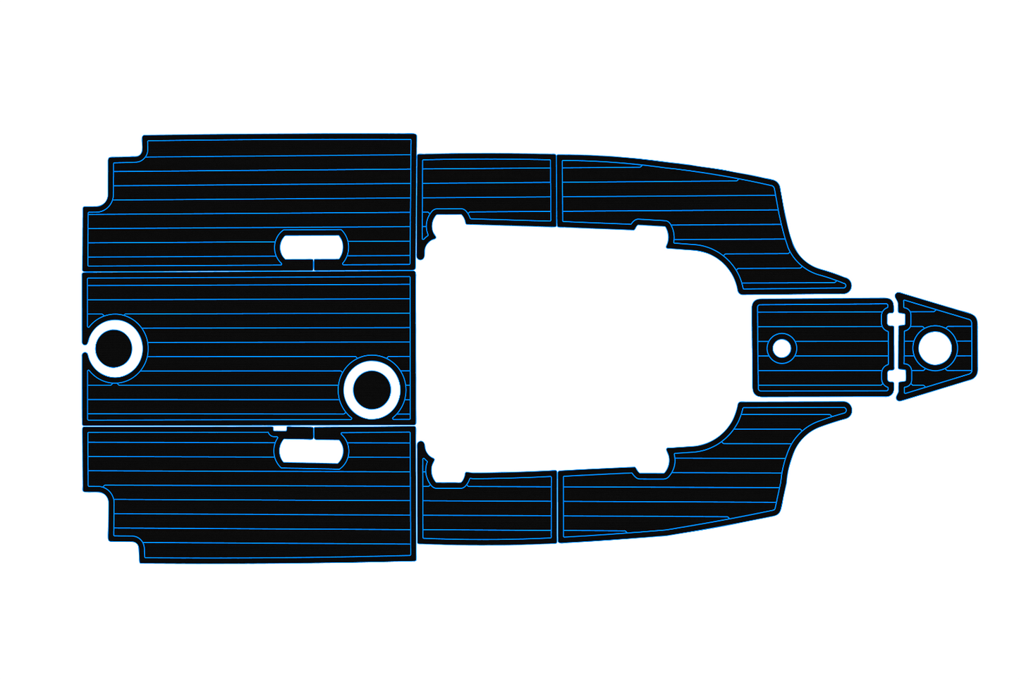 2017-2023 Sea Fox 248 commander Cockpit Swim platform 1/4"6mm EVA Fauxfoam floor