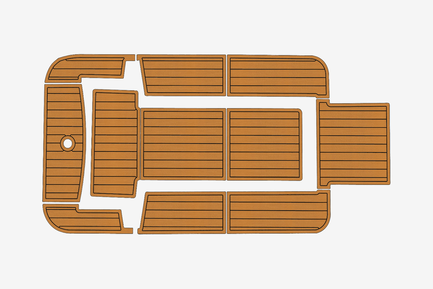 Jeanneau Cockpit 45 Cockpit Swim platform 1/4"6mm EVA Foam faux mat floor