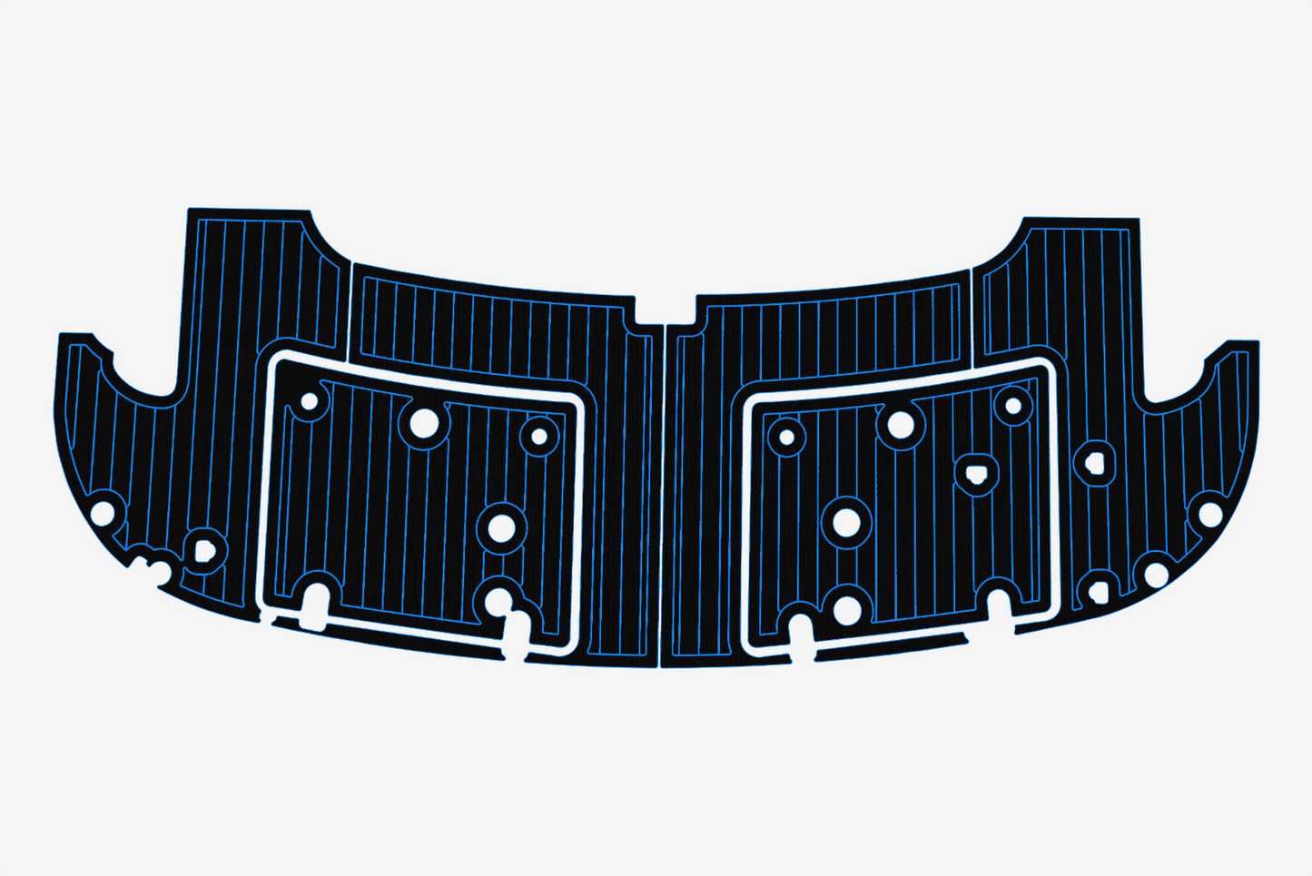 2004 Fairline 59 Cockpit Swim platform 1/4"6mm EVA Foam carpet marine floor