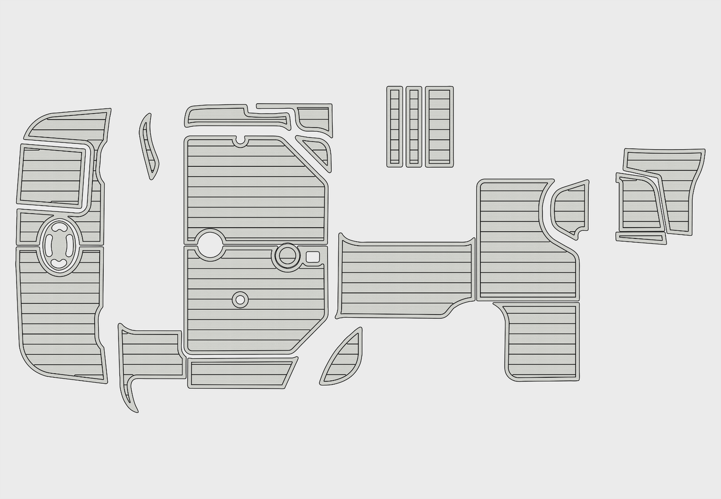 2002-2004 Sea Ray 260 Sundancer Cockpit Swim platform 1/4"6mm EVA foam mat floor
