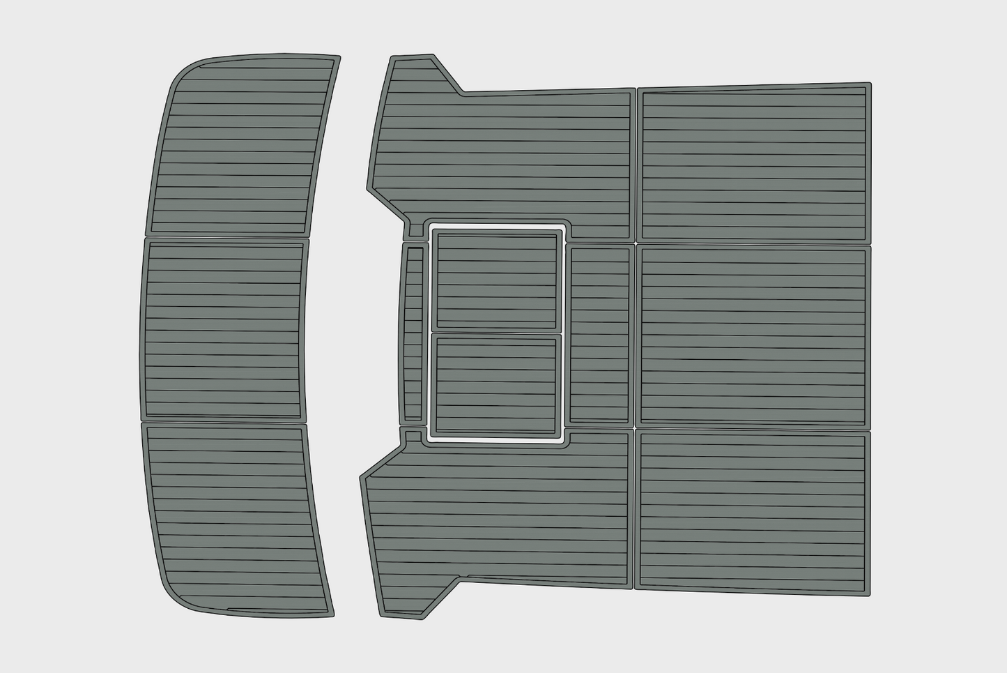 1988-1989 Pace 40 Sport Fisherman Cockpit Swim platform 1/4"6mm EVA Foam floor