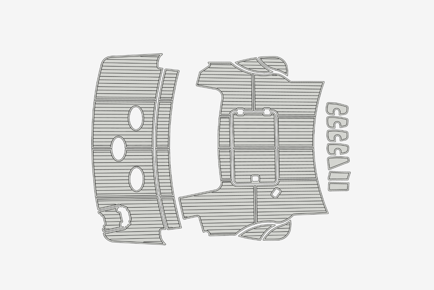 2007-2009 Carver 56 Voyager Anti-slip mat Custom EVA teak marine deck flooring
